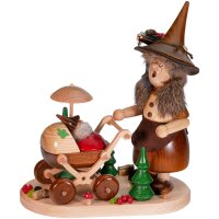 DWU Räucherfrau Wichtelfrau mit Kinderwagen