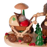 DWU Räucherfrau Wichtelfrau mit Kinderwagen