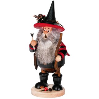 DWU Räuchermann Räuberwichtel mit Bogen schwarz