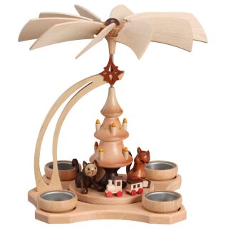 Zeidler Tischpyramide spielende Katzen