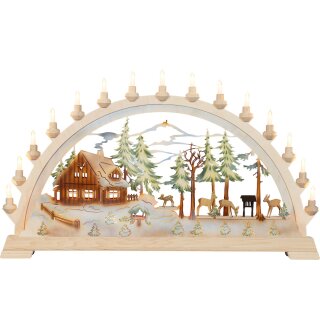 Taulin Lichterbogen Forsthaus mit Rehen