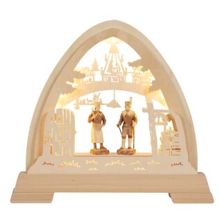 Taulin gotischer Bogen Weihnachtsstube Bergmänner mit LED Band