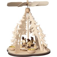 Taulin Pyramide Wald Skifahrer für Teelichte