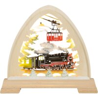 Taulin gotischer Bogen Eisenbahn farbig - mit LED Band