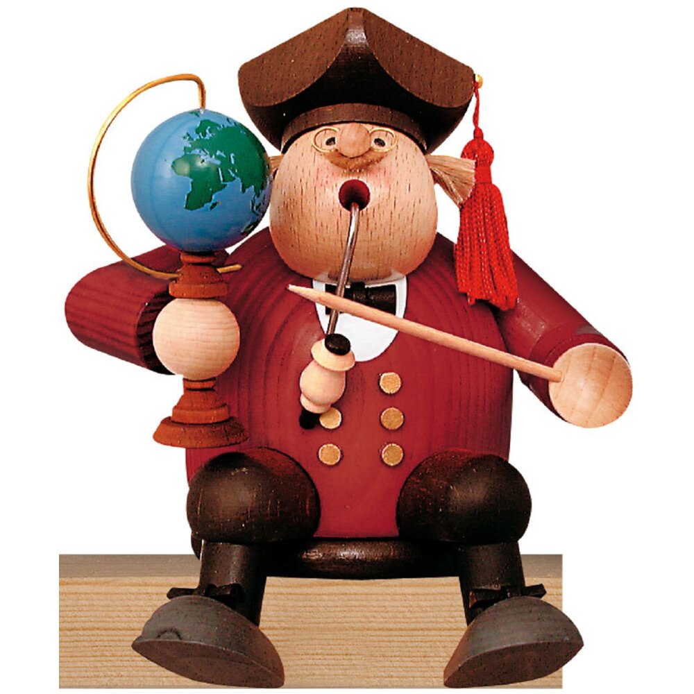 Sikora Räuchermännchen Kantenhocker 16,5 Cm - Weihnachtsdeko Handbemalt