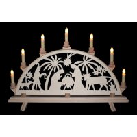 Baumann candle arch motif Maria and Josef