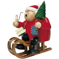 KWO Räuchermann Weihnachtsmann mit Schlitten
