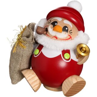 Kugel Räuchermann Nikolaus mit Geschenksack