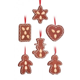 Christian Ulbricht tree decoration gingerbread collection brown 6 parts