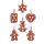 Christian Ulbricht tree decoration gingerbread collection brown 6 parts