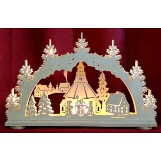 Schwibbogen Seiffener Kirche 2D