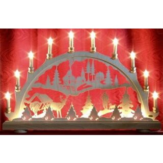 candle arch motif forest with hunter