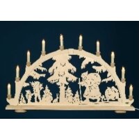 candle arch Santa Claus with children
