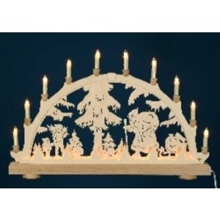candle arch Santa Claus with children