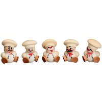 Kugelfiguren Koch 5er Satz, 4cm