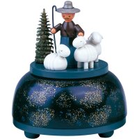 KWO music box shepherd with sheeps small