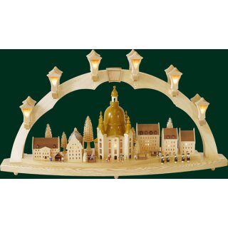 Richard Gläser candle arch woman church with "Striezelmarkt"