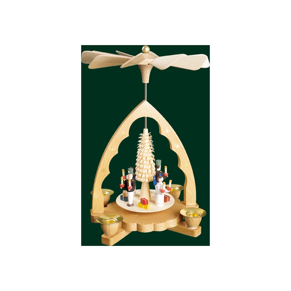 Richard Glaesser 01662 Pyramid, Wood, Natural, 21 x 21 x 28 cm