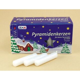 Pyramid candles white - diameter 14 mm (0,55 inch)