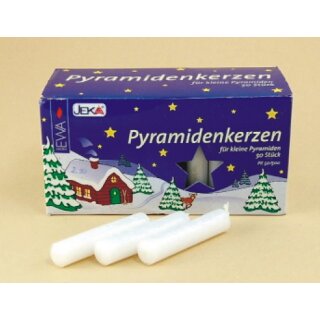 Pyramidenkerzen weiß - Durchmesser 14 mm