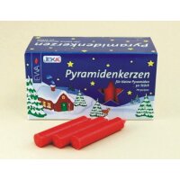 Pyramid candles red - diameter 14 mm (0,55 inch)
