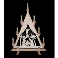 Baumann candle arch triangle motif Maria and Josef