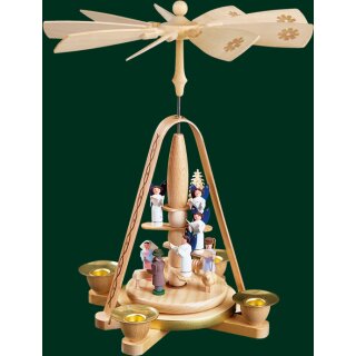 Richard Glässer pyramid angel staircase with Christi nativity