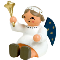 KWO angel with bell, sitting