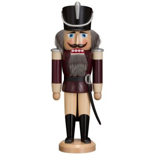 Seiffener Volkskunst eG nutcracker Husar aubergine glazed