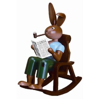 Holzkunst Gahlenz rabbit in the rocking chair