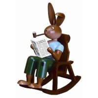 Holzkunst Gahlenz rabbit in the rocking chair