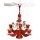 Zeidler chandelier pyramid big red with 5 white angels