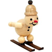 Wagner Schneemann Junior Skispringer am Absprung mit...