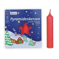 Pyramid candles red - diameter 17 mm (0,7 inch)