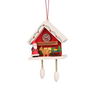 Christian Ulbricht tree decoration cuckoo clock red with nicholas