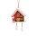 Christian Ulbricht tree decoration cuckoo clock red with nicholas